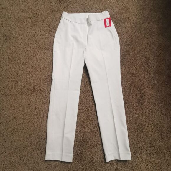 Women's SPANX On-the-Go Ankle Slim Straight Pant | Color: White | Sz: S - Picture 5 of 15